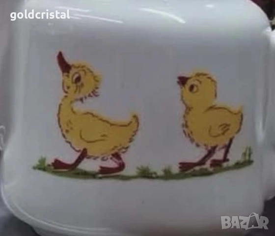 Стар български порцелан детски комплект за хранене , снимка 4 - Антикварни и старинни предмети - 52744256