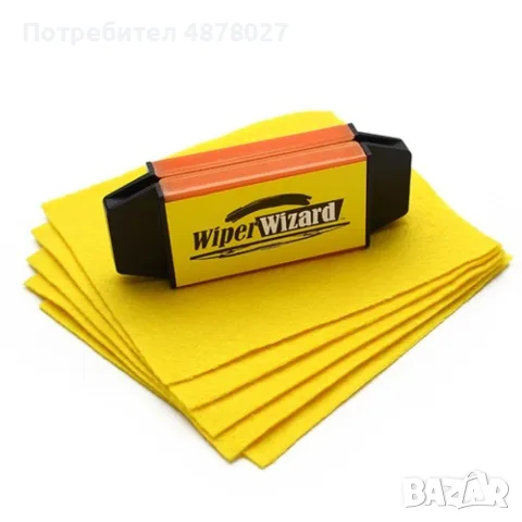Стъклочистачка Wiper Wizard с 5 броя микрофибърни кърпички, снимка 7 - Мопове, кофи, четки и метли - 55500975