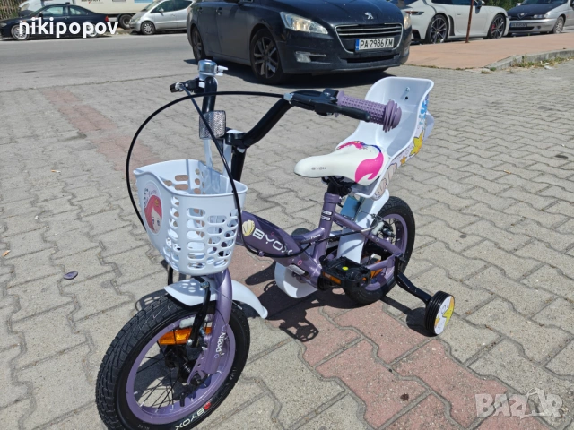 X Детски велосипед 12" PRINCESS виолет, снимка 4 - Велосипеди - 54394964