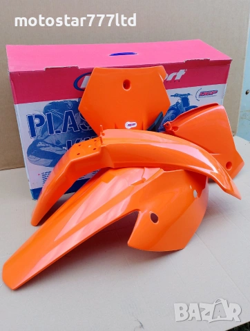 Кит пластмаси комплект за КТМ SX200/250/450-2003-2004/EXC-2004 Polisport оранжев , снимка 2 - Части - 54990026