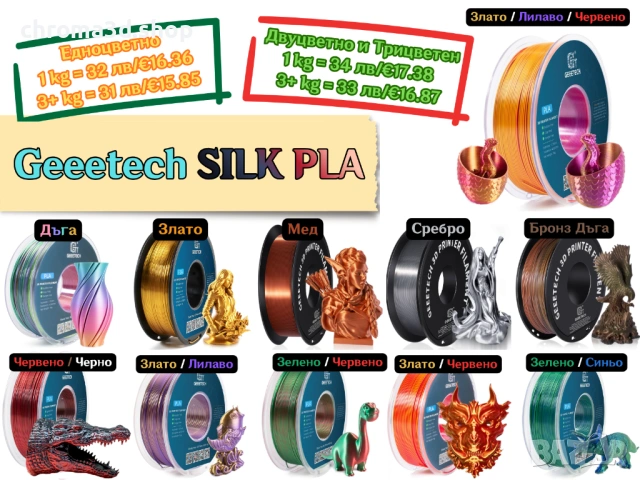 Filament филамент Нишка за 3D принтер Printer PLA PETG ABS NYLON TPU, снимка 5 - Други - 52318750