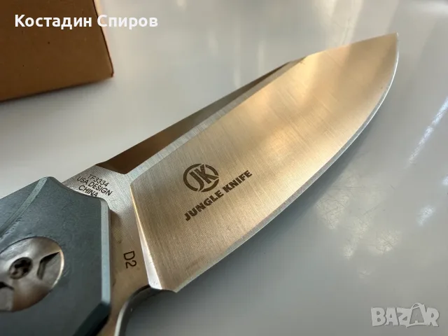 ножове Defcon Jungle Knife – Титан, Дамаск и D2, снимка 5 - Ножове - 55472987