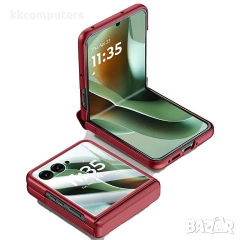 Магнитен Калъф за Motorola Razr 70 Ultra / 60 Ultra 5G с Въртяща се Стойка и Вграден Протектор – 4 ц, снимка 3 - Калъфи, кейсове - 54594057