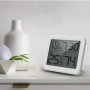 Дигитален термометър и влагомер с часовник, 3.2" LCD дисплей, ±1°C точност, за дома, офиса 10186, снимка 6