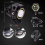 LED прожектор за мотоциклет U7 Angel Eyes 15W 3000lm 12-85V – Универсален фар за мотор, ATV 10116, снимка 14