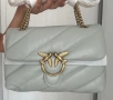 Чанта Pinko love classic puff light gray , снимка 15