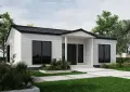 Едноетажна сглобяема къща с две спални – 85 м², снимка 2