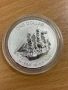 Острови Кук - 1 долар – кораб, 1 OZ – Сребърна монета , 1 унция, снимка 2