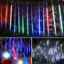 Коледни Led висулки падащ сняг / Размер на висулката:  50см/ Бяла светлина / 8 бр. висулки; разстоян, снимка 3