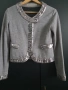 марково сиво сако гарнирано с ламе, снимка 3