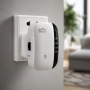 Wi-Fi Repeater 300Mbps – Усилвател и разширител на Wi-Fi сигнала с LAN порт, снимка 1