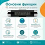 Електронен автомобилен часовник с термометър LCD дисплей подсветка и щипка за въздуховод, снимка 2