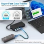 Докинг станция Rocketek SH701C USB-C 12 в 1 100W PD, снимка 5