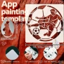 Футбол футболист футболна топка стенсил шаблон спрей за торта украса сладки Scrapbooking, снимка 1