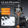 Индустриална ендоскопска камера 8mm дължина 15m IP67 4.3in Screen 8 LEDs Waterproof, снимка 1