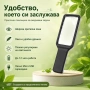 Увеличителна правоъгълна лупа лед осветление за четене голяма 4X USB, снимка 6