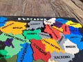 Дизайнерски 3D Пъзел „Карта на България“ – Шарен модел с релефни черни надписи, снимка 17