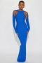 FASHION NOVA - Интересна Синя Рокля, снимка 7