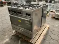 Професионална комбинирана печка TECHNOGAS PTV898XS Газови котлони + Електрическа вентилаторна фурна, снимка 4