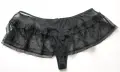 C&A Lingerie черна ефирна тюлена мини пола с вградени прашки, снимка 9