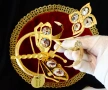 Позлатена фигура Водно конче,Цвете,24 k Gold Plated,кристали. , снимка 8
