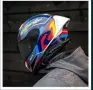 Мото Каска SCORPION EXO-R1 EVO 2 AIR COUP Blue-Red-Yellow,M 57-58см. 860.37 лв. / 439.90 €, снимка 3
