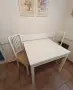 Трапезна  разтегателна маса с два стола ИКЕА, снимка 5