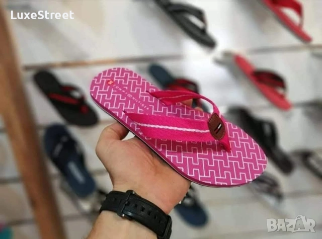 Tommy Hilfiger 🤍Тъмно Сини и Розови Дамски Джапанки , снимка 2 - Джапанки - 54703740