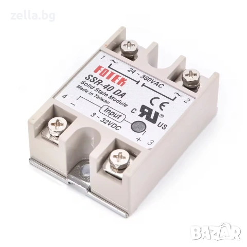 Полупроводниково реле (SSR) SSR-40DA 40A 24-380VAC за PLC микроконтролери управление на мотори 10448, снимка 7 - Друга електроника - 54703193