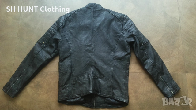 Jack & Jones RICHARD LEATHER Jacket Размер L мъжко яке естествена кожа 15-27, снимка 4 - Якета - 54803773