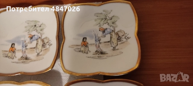 Порцеланови чинийки Alka Kunst Bavaria 6бр, снимка 3 - Колекции - 54857582