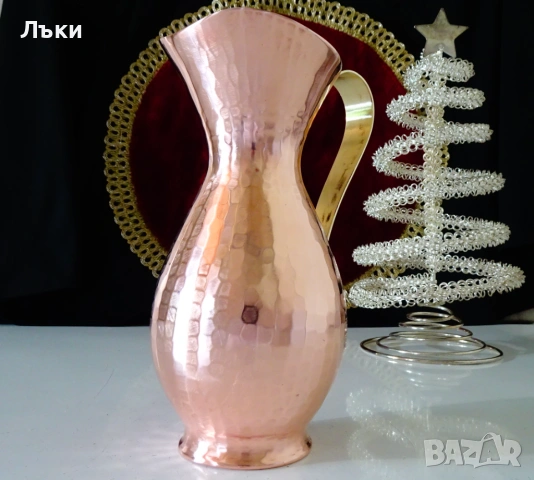 Медна кана Zint Handarbeit,безшевна чиста червена мед. , снимка 6 - Антикварни и старинни предмети - 54824018