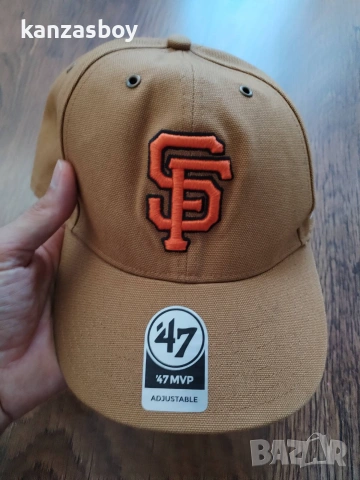 47 Brand x Carhartt MLB San Francisco Giants Captain Rl Relaxed Fit Cap - мъжка шапка КАТО НОВА , снимка 3 - Шапки - 55087027