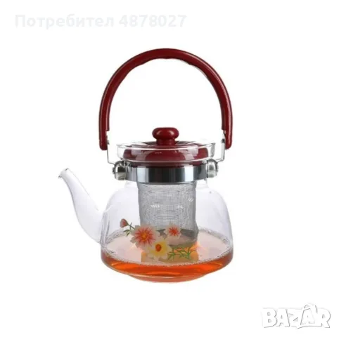 Огнеопорен стъклен чайник, 600ML/1100ML/1400ML, снимка 2 - Аксесоари за кухня - 55545207