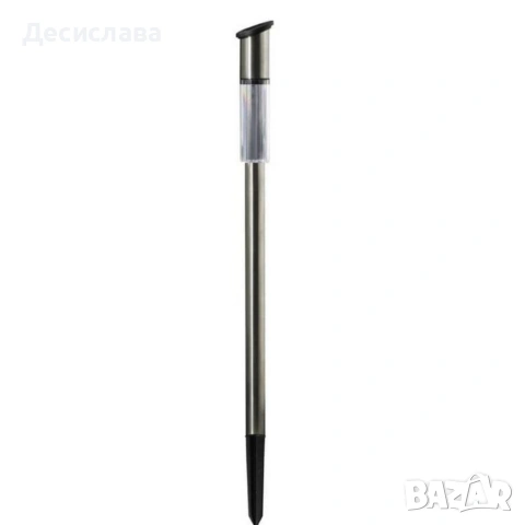 Комплект от 3 броя Led соларни лампи XL 57см - неръждаема стомана, сензор и до 8 часа светене, снимка 2 - Соларни лампи - 54035097