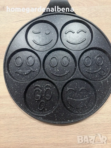 Тиган с мраморно покритие 26.5 см индукция тефлонова дръжка, снимка 5 - Съдове за готвене - 54159976