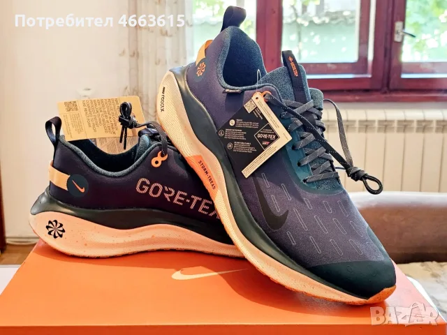 Чисто нови ! Мъжки маратонки Nike Reactx Infinity RN 4 GTX (Gore-Tex) – Номер 48.5 !, снимка 9 - Маратонки - 55366271