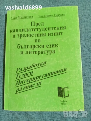 "Пред кандидатстудентският и зрелостен изпит по български език и литература"