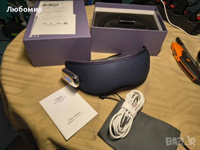 CKGO Y09 Масажор за очи Отопляема и Охлаждаща Компресивна Музика Умна Маска за Очи , снимка 3 - Масажори - 54097108