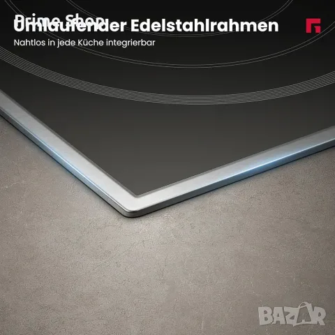 Стъклокерамичен плот за вграждане, 90 см, 5 зони, 8500W, инокс рамка, трифазно захранване, GASLAND, снимка 5 - Котлони - 55675449
