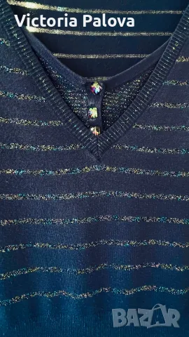 Дизайнерска блуза Designers at Debenhams с магически кристали Бореалис (размер 46), снимка 12 - Блузи с дълъг ръкав и пуловери - 55383462