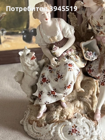 Антикварна фигура Volksted 1894г., снимка 3 - Антикварни и старинни предмети - 55092814