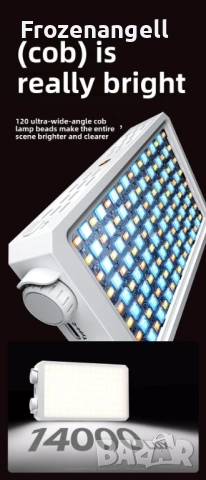 Лед Прожектор ! / Portable LED video light 40W Rechargeable battery, снимка 2 - Светкавици, студийно осветление - 54054421