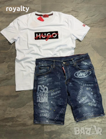 Hugo Boss Нов Мъжки Летен Къс Комплект Hugo Boss 