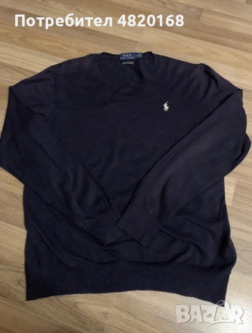 Оригинален мъжки пуловер Polo Ralph Lauren (Размер M) - 100% Pima Cotton