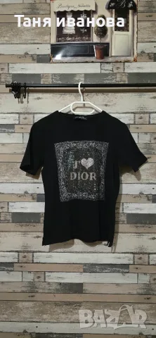 Christian Dior S-дамска тениска (А 165), снимка 4 - Тениски - 55640049