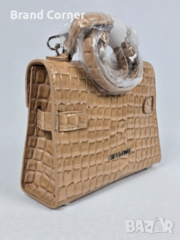Нова дамска чанта Steve Madden Daxton Nude Croc, снимка 2 - Чанти - 54405942