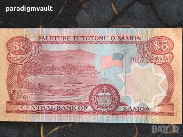 Банкнота - Западна Самоа - 5 тала UNC | 2005г., снимка 2 - Нумизматика и бонистика - 54229797