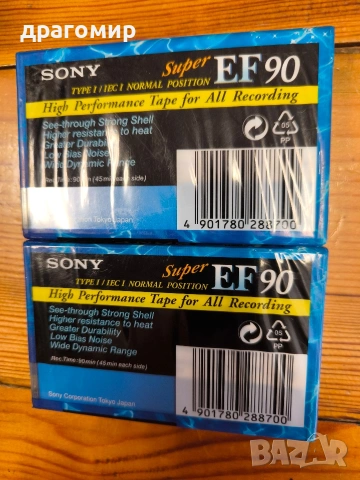 SONY EF Super 90 аудио касета , снимка 2 - Аудио касети - 55119546