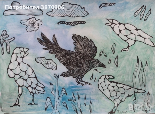 Рисунки, зентангъл, акварел, снимка 2 - Декорация за дома - 54263718